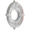 Ekena Millwork Attica PVC Medallion (Canopies up to 4 1/8"), 10"OD x 3 1/2"ID x 3/4"P, Metallic Champagne Pink CMP10ATFCP - alternate 3